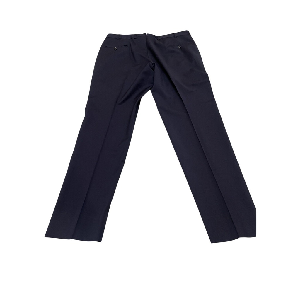 Men's Brooks Brothers Dress Pants Pleated Navy Blue Reda Flexo Fabric 38/32